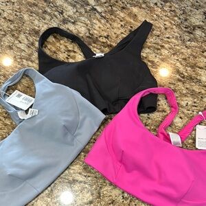 Women's Size 8 Lululemon Sportsbra Set - Black, Gray, and Pink